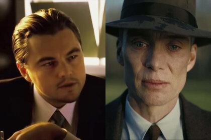 Leonardo DiCaprio as Cobb in Inception (2010); Cillian Murphy as J. Robert Oppenheimer in Oppenheimer (2023)