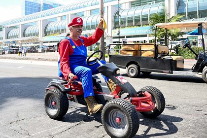 Mario cosplayer on Day 1 of SDCC 2023