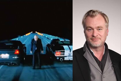 A split featuring a still from The Fast and the Furious: Tokyo Drift (2006) and Christopher Nolan