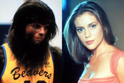 A split featuring Michael J. Fox in Teen Wolf (1985) and Alyssa Milano in Charmed.