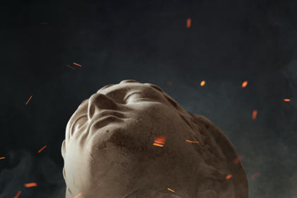 The Odyssey (2026) Artwork featuring a statue of Odysseus.
