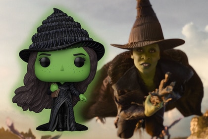 Elphaba (Cynthia Erivo) in Wicked (2025) with a Funko Pop Elphaba