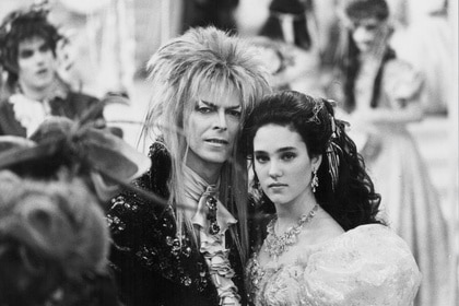 David Bowie and Jennifer Connelly in the movie Labyrinth