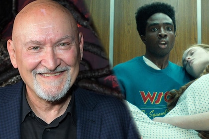 Left: Frank Darabont at Stranger Things' season five premiere, Right: season five image