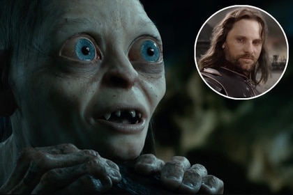 Lord of the Rings Gollum Aragorn inset header