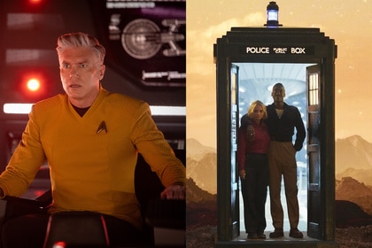 Star Trek Strange New Worlds Doctor Who split header