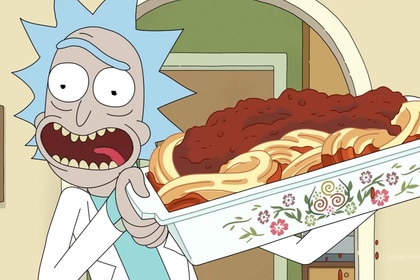 Rick and Morty spaghetti header