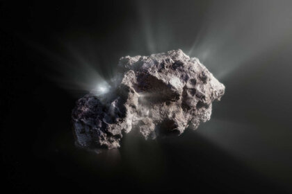 Artwork showing what the surface of the comet 2/I Borisov might look like. Credit: ESO/M. Kormesser