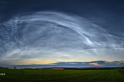 The milky, weird glow of noctilucent clouds. Credit: Göran Strand