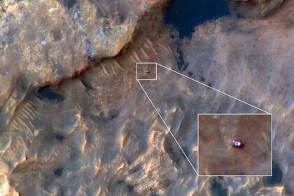 The HiRISE camera on the Mars Reconnaissance Orbiter took this amazing image of the Curiosity rover on the surface of Mars on May 31, 2019. Credit: NASA/JPL-Caltech