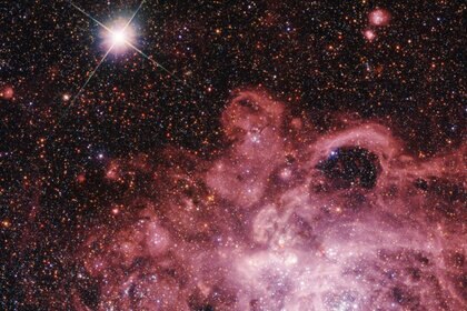 NGC 604, a mighty gas cloud in the nearby galaxy M33. Credit: NASA, ESA, and M. Durbin, J. Dalcanton, and B.F. Williams (University of Washington) / J. Hester / J. Westphal / D. Garnett / Judy Schmidt
