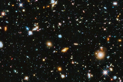 This is the Hubble Ultra Deep Field, and almost everything you see in it is a distant galaxy, billions of light years away. Credit: NASA, ESA, H. Teplitz and M. Rafelski (IPAC/Caltech), A. Koekemoer (STScI), R. Windhorst (Arizona State University), and Z.