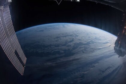 A view of the Earth from the International Space Station, part of a video celebrating the 20th anniversary of the launch of the first section. Credit: ESA/NASA