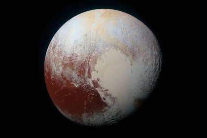 A mosaic of Pluto made from New Horizons images. Credit: NASA / JHUAPL / SwRI