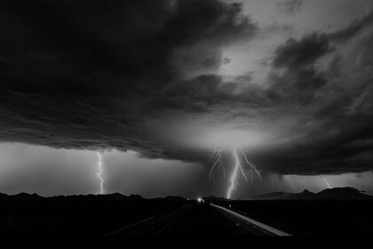 A frame from the time-lapse storm video, "Reverent". Credit: Mike Olbinski