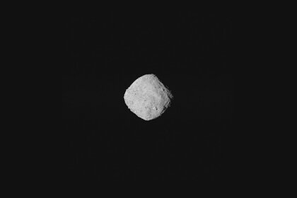 The small asteroid Bennu as seen by the spacecraft OSIRIS-REx from just over 300 km away. Credit: NASA/Goddard/University of Arizona