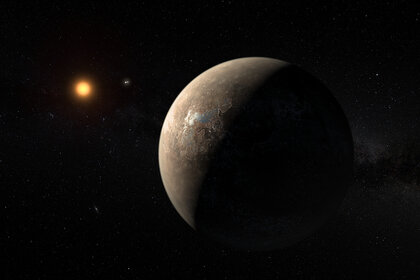 Artist concept of a planet known to orbit the nearest star to our own, Proxima Centauri. Credit: ESO / M. Kornmesser
