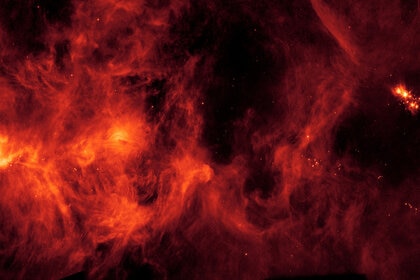 Spitzer Space Telescope image of a part of the enormous Perseus Molecular Cloud, a nearby star-forming factory. Credit: NASA/JPL-Caltech