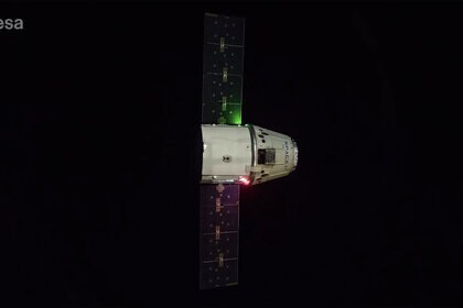 The SpaceX CRS-15 Dragon capsule departs the International Space Station to return to Earth in August 2018. Credit: ESA