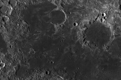 Lunar swirls in Mare Marginis (literally, “Margin or Border Sea”, since it’s on the edge of the Moon’s near side). Credit: NASA/GSFC/Arizona State University