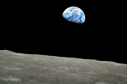 One of the most famous and important photographs ever taken from space: Earthrise, by Apollo 8 Lunar Module Pilot Bill Anders on December 24, 1968. Credit: NASA