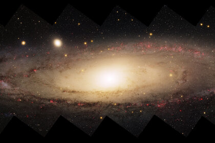 The magnificent Andromeda Galaxy along with its companion M32 (upper left of center). Credit: Local Group Survey Team and T.A. Rector (University of Alaska Anchorage)