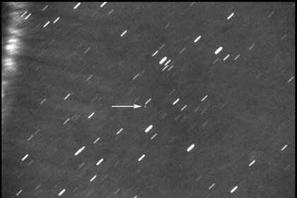 An image of the Vatira-class asteroid 2020 AV2 taken by the Virtual Telescope Project on 8 January 2020. Credit: Gianluca Masi