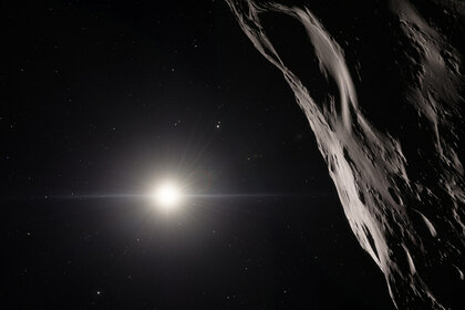 Artist illustration of an asteroid