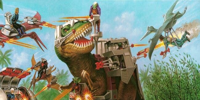 DINO-RIDERS Episode 1 Clip - T-Rex (1988) 