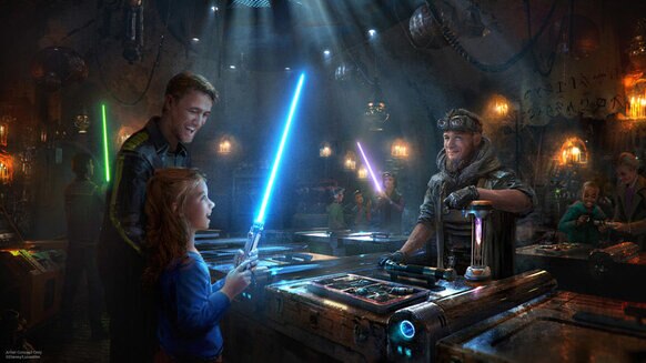 Lightsabers at Star Wars: Galaxy's Edge