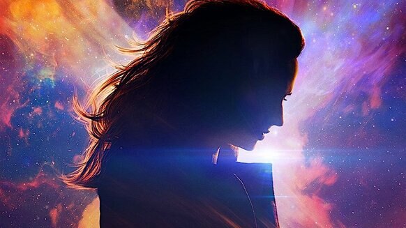 Jean Grey in silhouette in the movie poster for Dark Phoenix