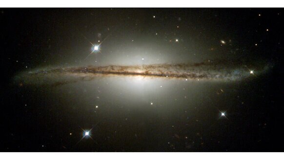 NASA image of warped galaxy