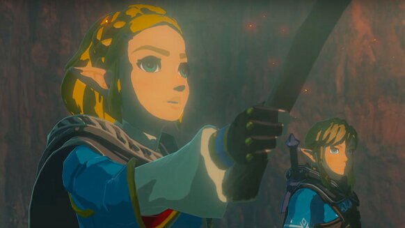 Zelda and Link in Breath of the Wild Sequel from Nintendo