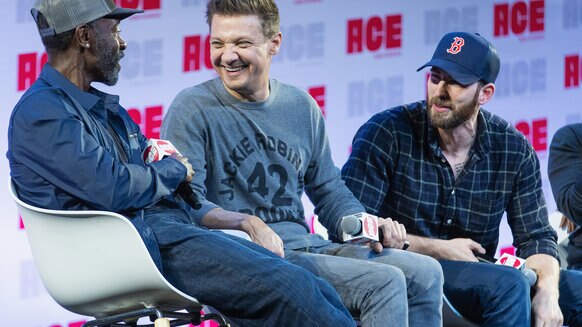 Don Cheadle, Jeremy Renner, Chris Evans at Ace Comic Con