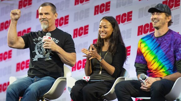 Josh Brolin, Zoe Saldana, Lee Pace at Ace Comic Con