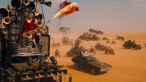 Mad Max: Fury Road flaming guitar guy