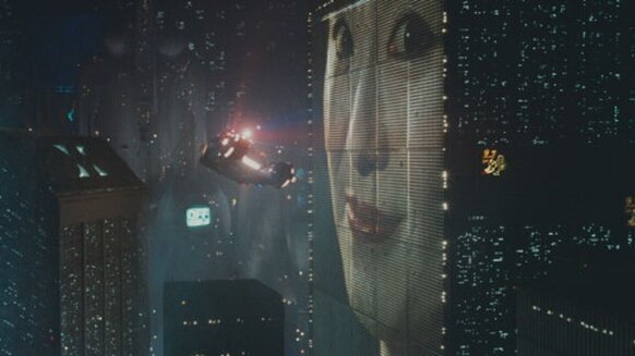 Los Angeles from above in Blade Runner