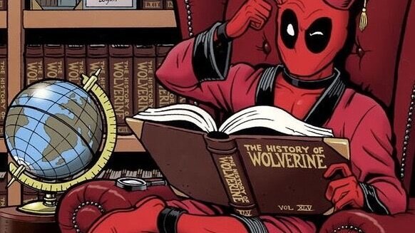 Deadpool reading comics