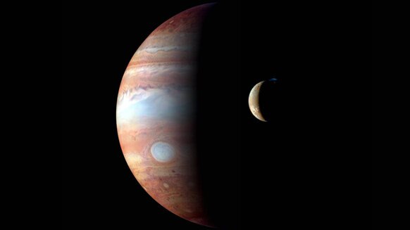 NASA image of Jupiter and Io