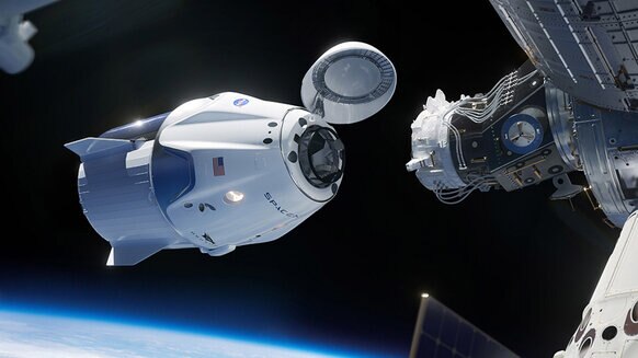 SpaceX Crew Dragon capsule artist rendering