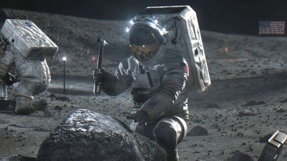 astronaut on the Moon