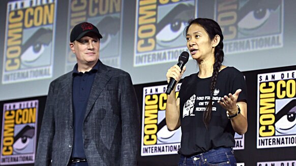 Chloe Zhao and Kevin Feige