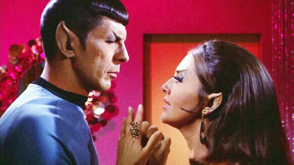 Joanne Linville and Leonard Nimoy in Star Trek