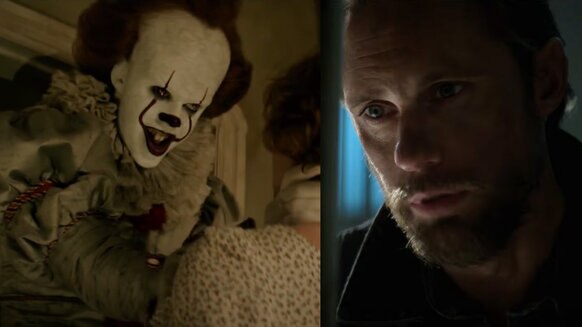 (L-R) Pennywise from It (2017) and Randall Flagg from The Stand.