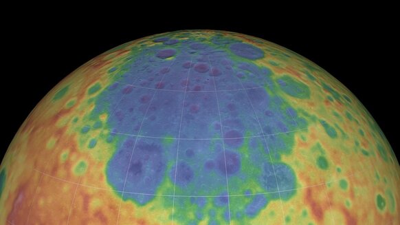 A topographical map of the Moon’s south polar region