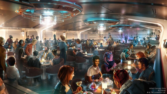 Crown of Corellia Dining Room in Star Wars: Galactic Starcruiser
