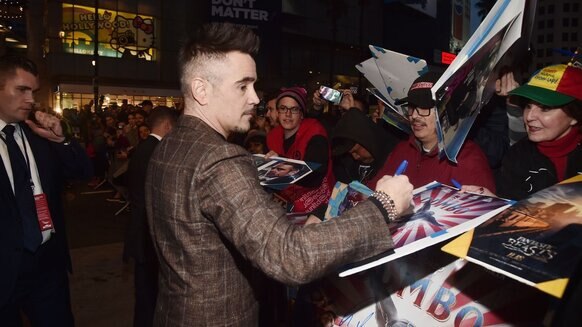 Colin Farrell Greets Fans at Dumbo World Premiere