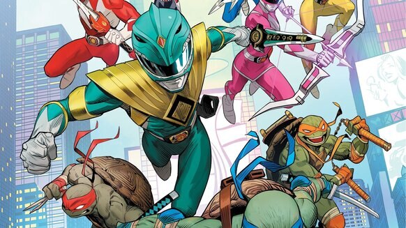 Mighty Morphin Powers Rangers Teenage Mutant Ninja Turtles cover