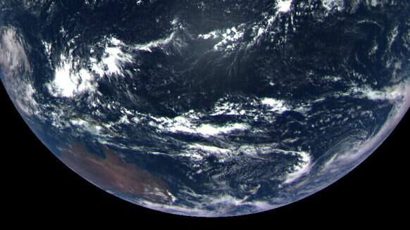 Earth, from 170,000 km away. Credit: NASA/Goddard Space Flight Center/University of Arizona