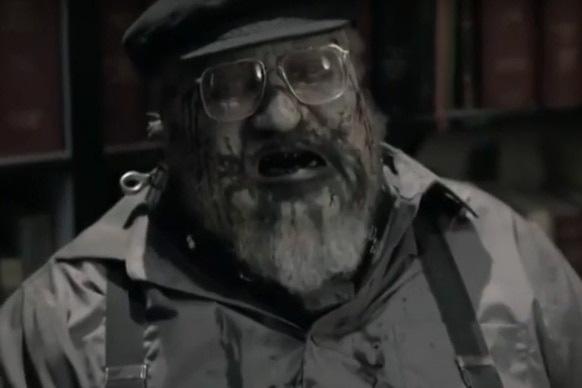 George R.R. Martin appears as a rotting zombie in Z Nation Episode 208.
